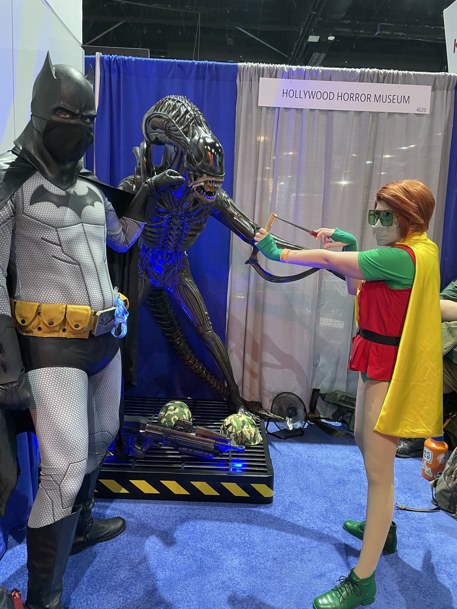 #DC #Batman and #Robin KERPOW WHAMM &amp; BIFF #Xenomorph ⁦<a href="/hollywoodscifi/">Sci-Fi World Museum</a>⁩ booth 4020 #SDCC