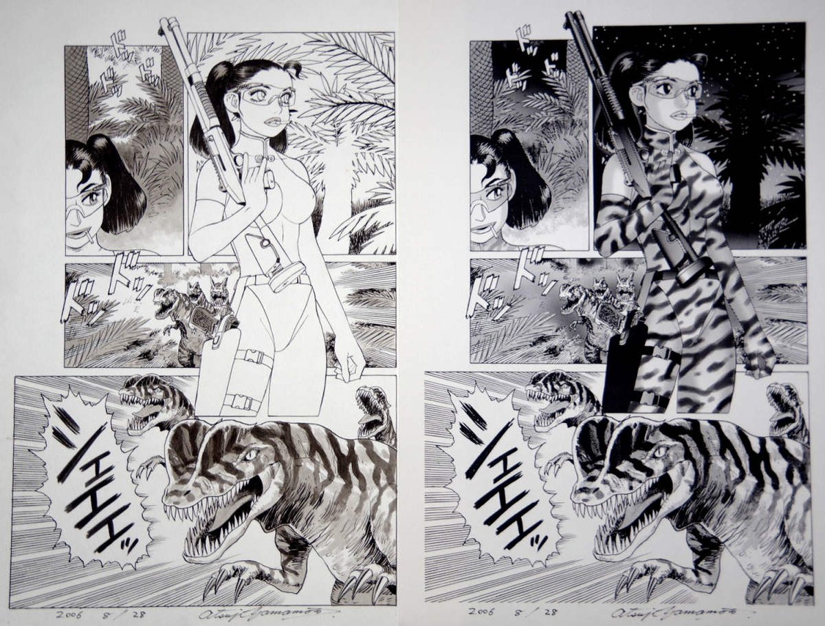 ヤフーオークションのアダルトカテゴリに「真作 山本貴嗣『紅壁虎(ホンピーフー)』25話手描き原画全18ページ分+完成稿コピー・サイン入りセット」を出品しました。ヤフーIDで年齢確認可能な方のみご覧になれます。今回の出品は以上です♪どうぞよろしくお願いします。 https://t.co/huqrNhpybC 