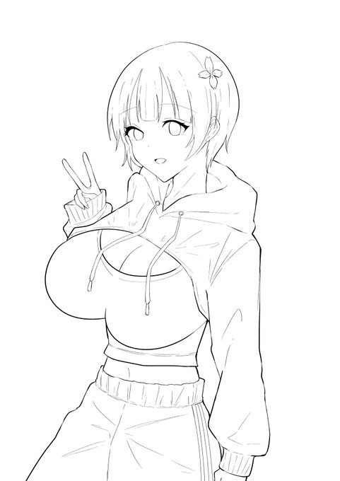 線画デス
スポーティー夜桜ちゃん 