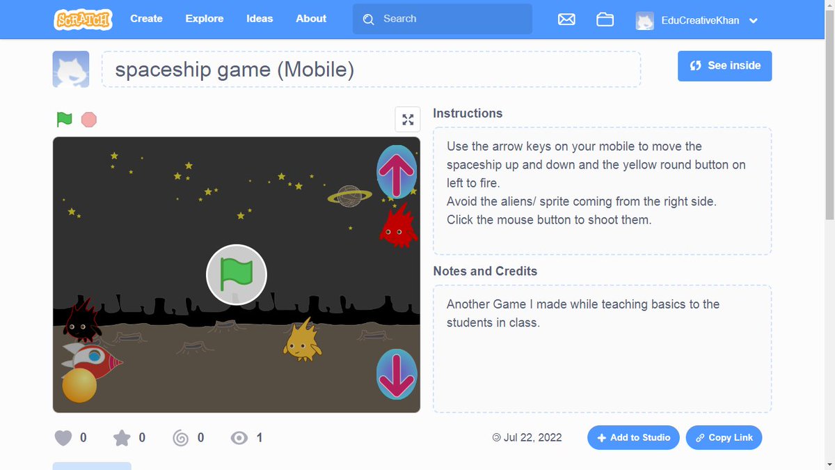 CreativeWork7's tweet photo. Day 3⃣3⃣: #100DaysOfCode
It's Game day today
#Scratch 
Made 2 simple games &amp; converted them to apps &amp; ran them on mobile.
LO:
1. Found Scratch files are basically JSON files
2. We can convert them using any "HTMLifier"
3. Then make app using "appsgeyser"
links to the games:
👇 https://t.co/rcv4g07Le9