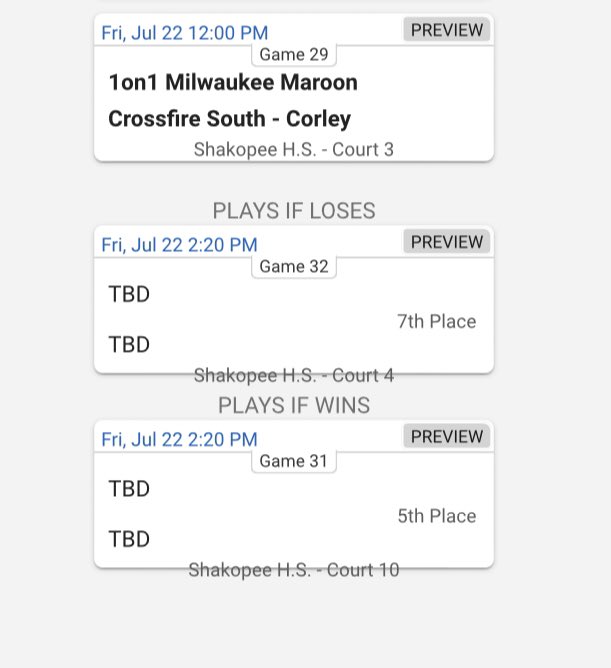 Final games of the 2022 season 😢.  Stop by and take a look 👀 if you are in the area!!
<a href="/langeberghannah/">Hannah Langeberg</a> <a href="/williams_h2/">Hailey Williams</a> <a href="/oliviahaukoos/">Olivia Haukoos</a> <a href="/KaileyTomzak/">Kailey Tomzak</a> <a href="/averykrumwiede/">Avery Krumwiede</a> <a href="/AshleyKing2024/">AshleyKing20</a> <a href="/MalechaMadison/">Madison Malecha</a> <a href="/lizzie_corley/">Lizzie Corley</a> <a href="/CrossfireGHoops/">Crossfire Girls Hoops MN AAU</a> @Crossfire_2024