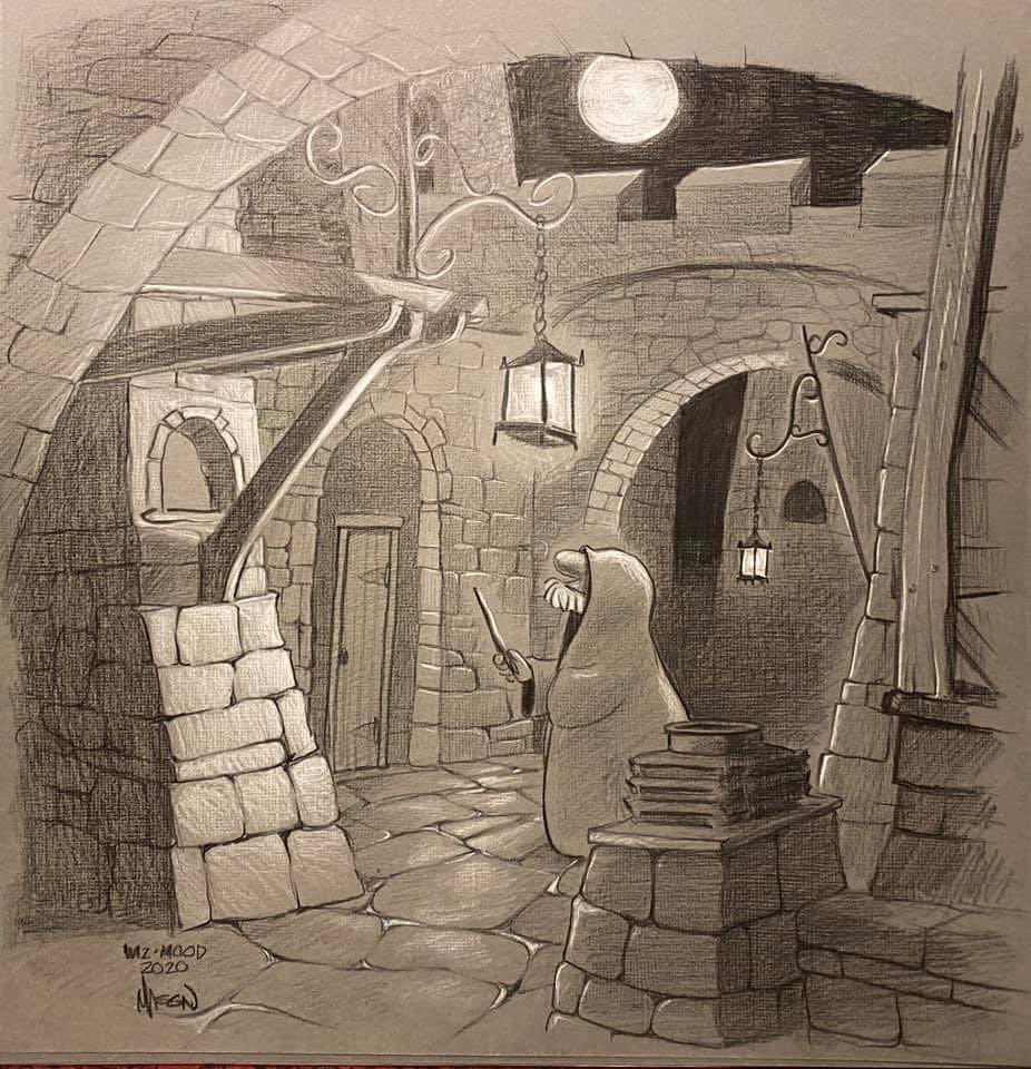 Another <a href="/WIZARDOFIDcomic/">Wizard of Id</a> concept sketch. #wizardofID