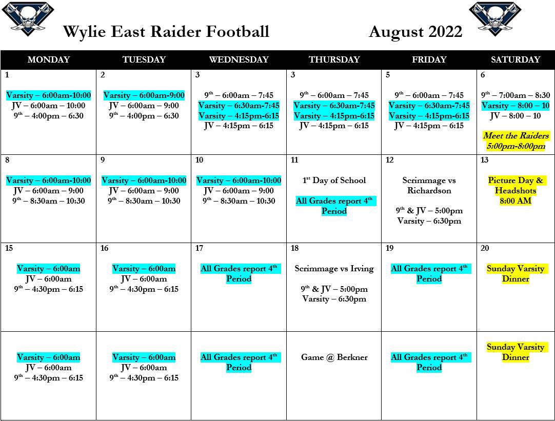 2-A-Days Schedule