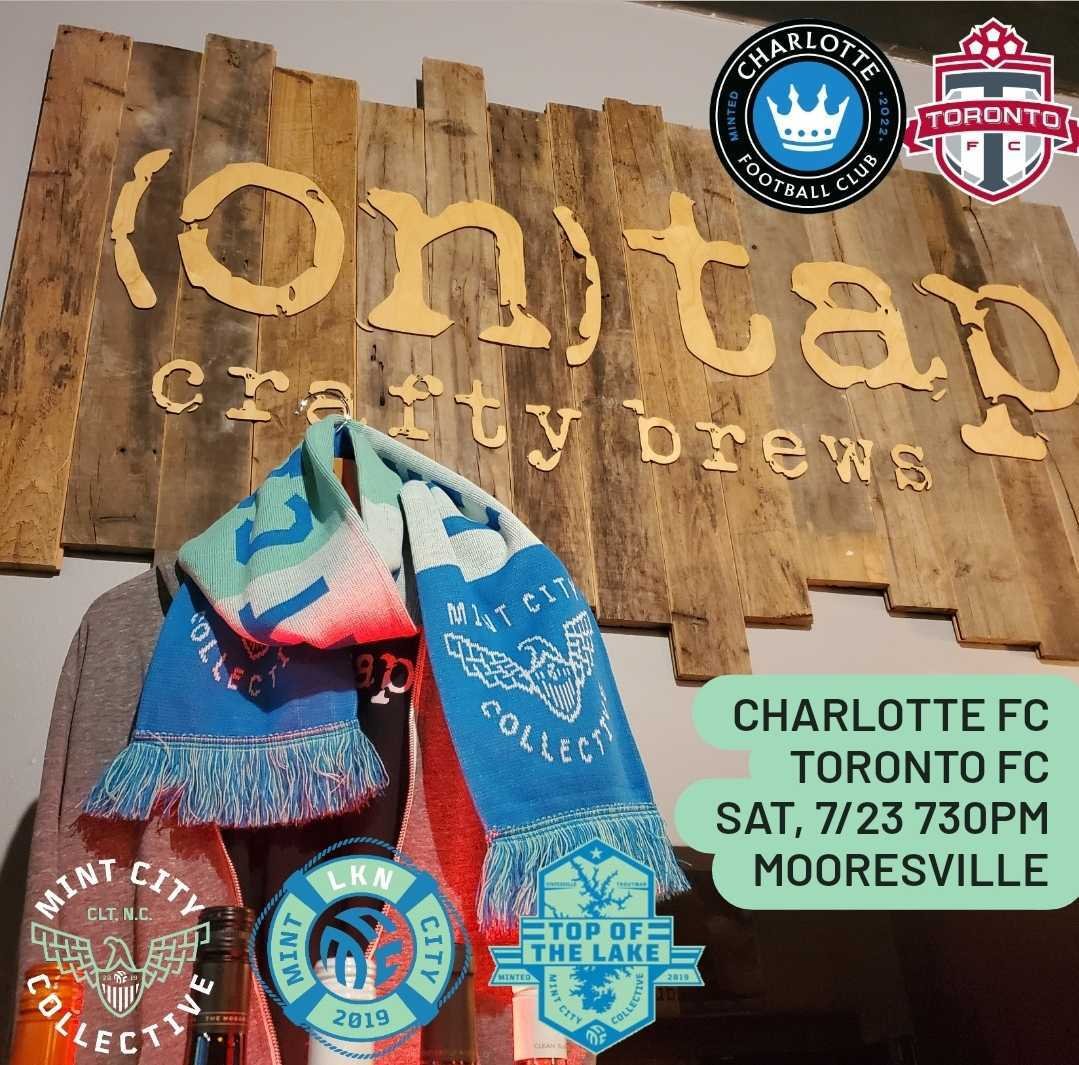 If you are in the Mooresville area and are looking for somewhere to watch the game, come out to @OnTapNC
 to watch <a href="/CharlotteFC/">Charlotte FC</a>  take on <a href="/TorontoFC/">Toronto FC</a> 
 on Saturday!!!  Game Starts at 7:30pm!!!!  #ForTheCrown