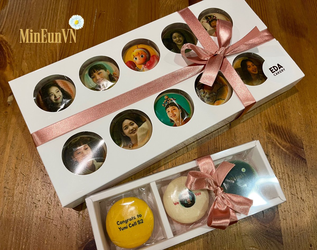 mineunvn's tweet photo. A little gift of MinEun Viet Nam fan for our Ggone that's deliveried to BH Ent today 🧁💙🌼 Macarons w all of #KimGoEun 's lovely moments as a congratulation on Yumi's cells series successful and her New award Blue Dragon

#YumisCells2 #YumisCells2Finale #TVING
#유미의세포들2 https://t.co/38bNtBdae9