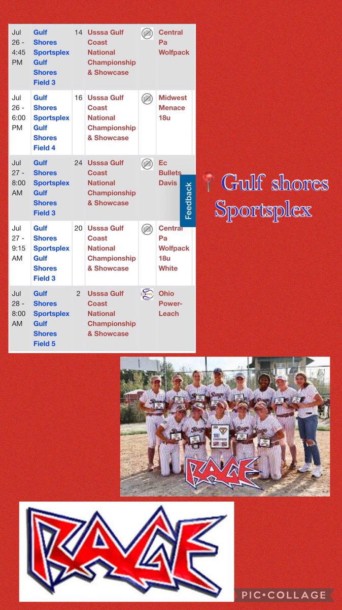 kylie_rose19's tweet photo. Hey coaches! My team and I are heading to Gulf Shores AL for Nationals!🌞🌴 This is the pool play schedule and this is our last summer tournament so come out and watch!😁@IHartFastpitch @ExtraInningSB @LegacyLegendsS1 https://t.co/FysdsXwg1P