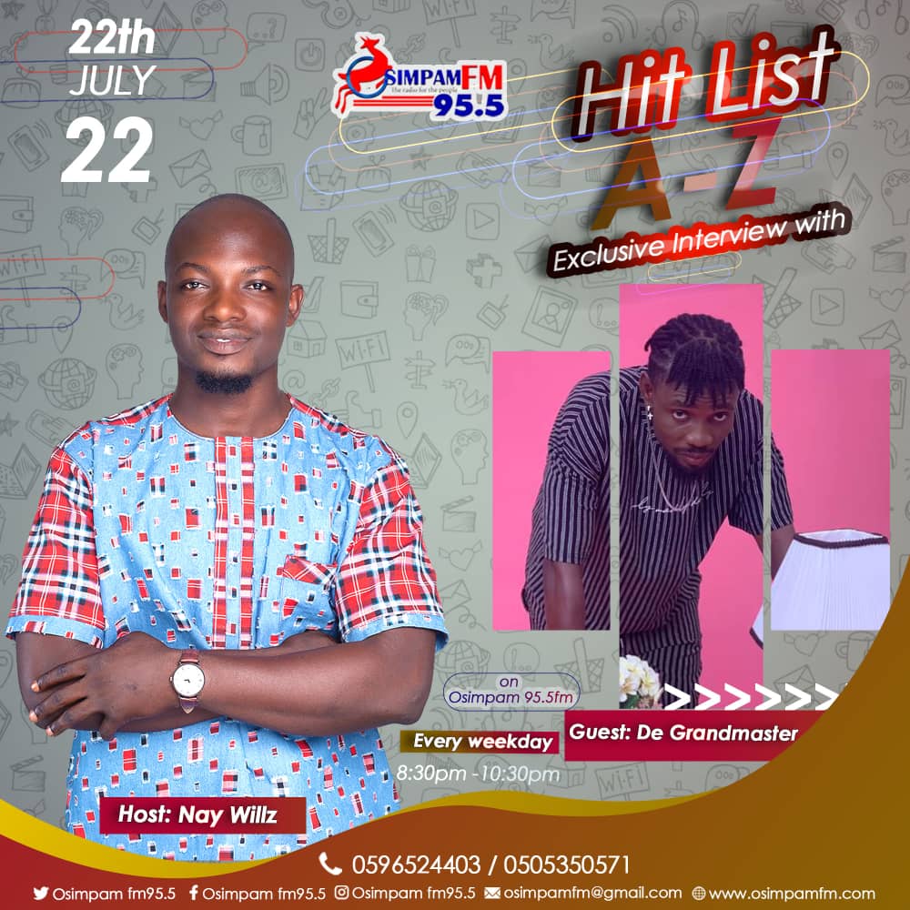 De__GrandMaster's tweet photo. Catch the vibe Tonight on @Osimpam955fm_ with @NayWillz 
Miss this for nothing 🔥🔥

https://t.co/snJzeeMEPZ

#BabyKaafo #Yenka #Walawazaa #SkinPain #TermytzFamily https://t.co/od65bHliwp