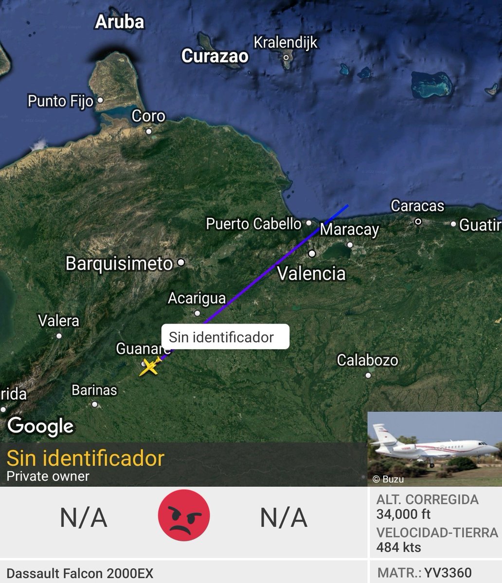 Arr3ch0's tweet photo. El sancionado jet de ultra lujo del régimen, "PDVSA" #YV3360 sobrevolando al Noreste de Barinas en dirección Suroeste #Ahora. El favorito de El Aissami https://t.co/FFpazjchLQ