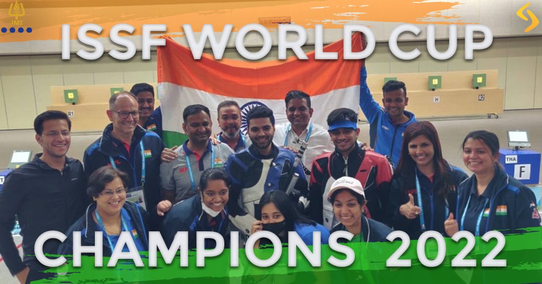 imtg_sportscom's tweet photo. Hauling 15 medals in its arsenal, Indian team once again tops the standings at the ISSF World Cup in Changwon with their unwavering spirit and immaculate talent!
Sports Committee extends heartfelt congratulations to Team India!
#ISSFWC2022
#IndiaUnleashed
#TeamIndia https://t.co/Cs7vizaAl0
