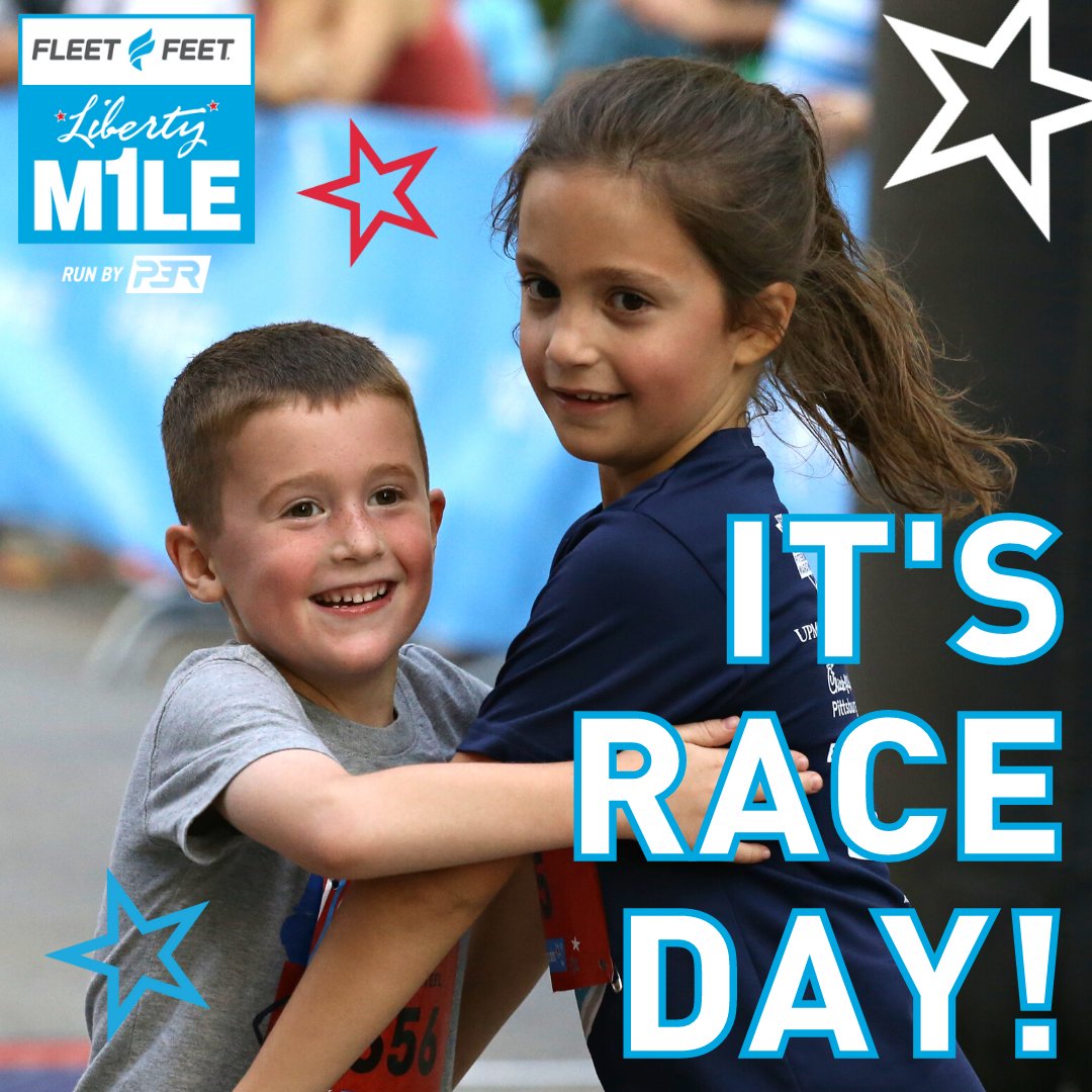 RACE DAY IS FINALLY HERE! Comment below who you'll be hugging at the finish line! 🏁

There is still time to register for both in-person and virtual options! Check out the link in our bio to sign up. #libertymile #runwithp3r <a href="/FleetFeetPitt/">Fleet Feet Pitt</a>