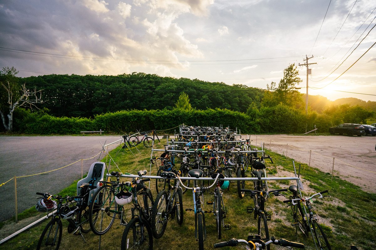 I think the threat of thunderstorms scared away some riders but still a reasonably good turnout volunteering at the Thompson's Point bike valet last night. Fun to get to handle such a wide range of bikes up close and chat with the Portland bike community.