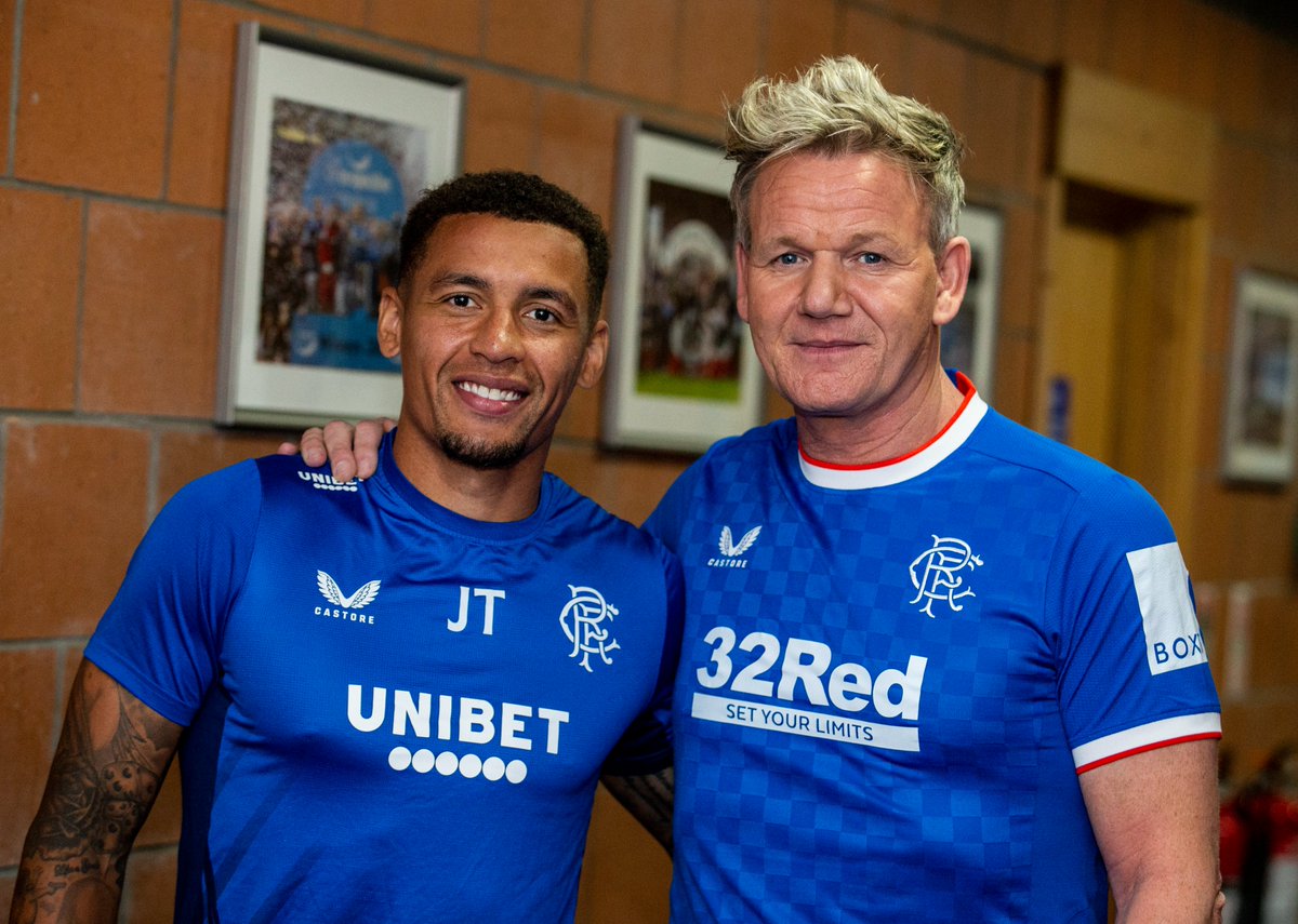 RangersFC's tweet photo. 💙 The Captain &amp; The Chef

@James_Tavernier &amp; @GordonRamsay https://t.co/8LLGbYpVjx