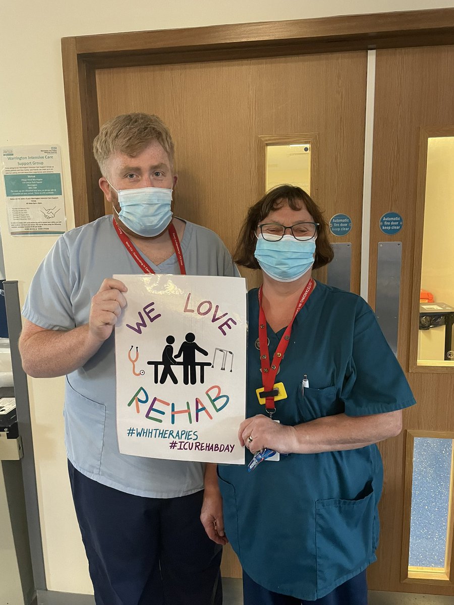 One of our nurses, mark, and HCAs, Debs, showing that everyone has a role to pay in patient rehab! @whhrespphysios @WHHCriticalCare @WHHPeople @WHHAHPs @ICUsteps #ICURehabDay22