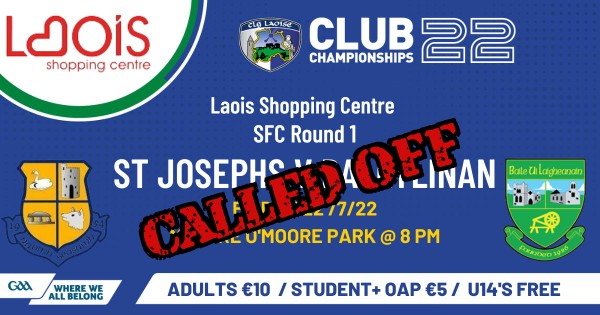Due to a tragic bereavement this match has been called off for this evening. 
The rescheduled fixture date will be announced tomorrow.