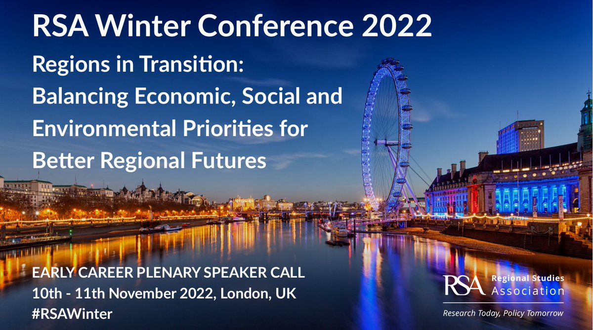 Exciting opportunity for EC Researchers, we currently have a call for an EC Plenary Speaker at our Winter Conference in London in November. You can find more details and how to apply here: bit.ly/3olONeH Application deadline: 1st August #RSAWinter