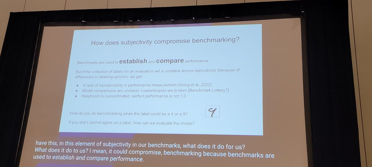 ImageSnippets's tweet image. &quot;If you and I can&apos;t agree on a label, how can we evaluate a model.&quot; Kurt Bollacker @DataCentric_AI #datacentricAI #dataperf cc @laroyo