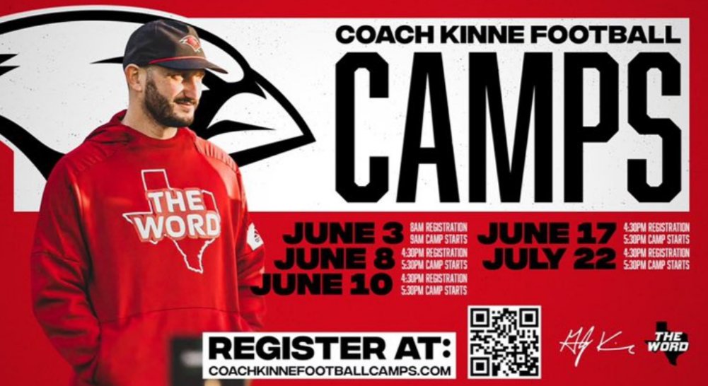 DavidShoen's tweet photo. Today is the day my last camp for the summer at @UIWFootball Ready to bring it! Looking forward to meeting the coaching staff in person and learning more about Cardinal fb! #workisdue @UIWCoachShoe @Marshall_Reggie @GJKinne @RecruitsCenTex @FootballMcneil https://t.co/5j1EPuqk5m https://t.co/2O1YeZOYQN