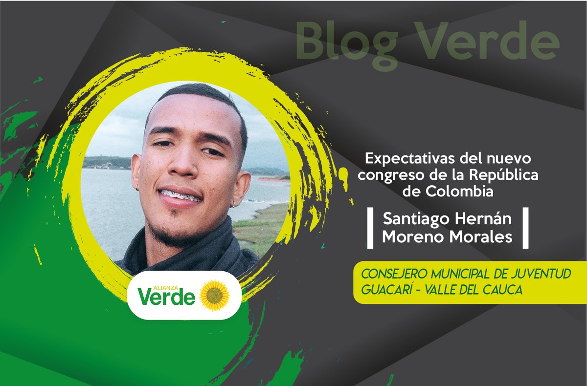 PartidoVerdeCoL's tweet photo. Se instaló un nuevo Congreso y con él se suman muchas expectativas y retos para los nuevos legisladores. A nuestro #BlogVerde llega @Santiag12028714 quien afirma que uno de los retos más grandes será devolverle la confianza a los colombianos.

Más en: https://t.co/o1ZGDJVVNX https://t.co/lwY1j9n92v