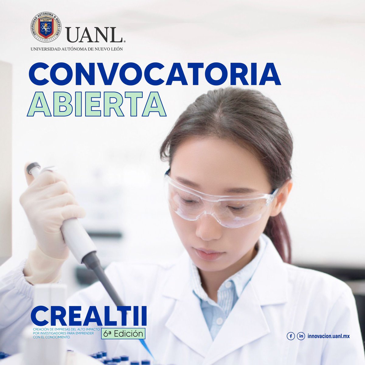 uanl's tweet photo. El #HUB invita a la comunidad científica y activa de la #UANL a participar en la convocatoria #CREALTII en su sexta edición. Revisa los requisitos en el siguiente enlace: https://t.co/huXXpSQjvf https://t.co/5iVUcnK83j