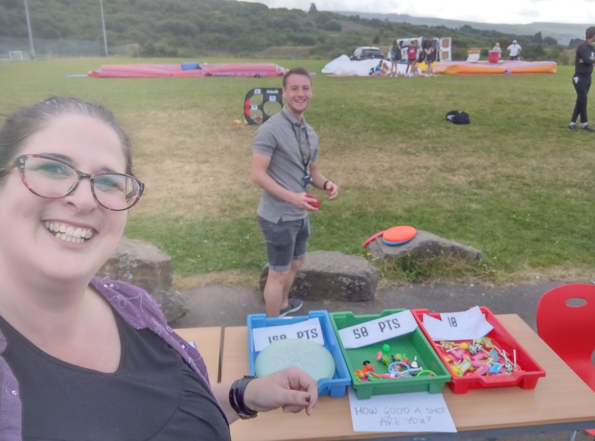 MathsMaesteg's tweet photo. Had an awesome time playing our fete games today, @MissHopkinsWea1 having a go at the Beanbag Darts and lots of people cracking the codes to unlock my infamous box of that! Have a great summer everyone ☺️#maesteg22 #motivatedtostrive https://t.co/FuTeXqtZAV