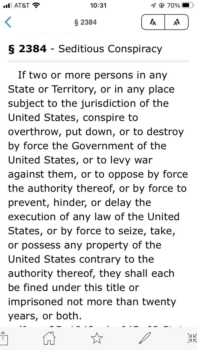 GregBettsOhio's tweet photo. Here are the two Federal crimes that perfectly fit Trump’s actions leading up to and on Jan 6.  Take your pick, as they both fit his actions like a glove….
#January6thHearing https://t.co/C7wKdqk7XC