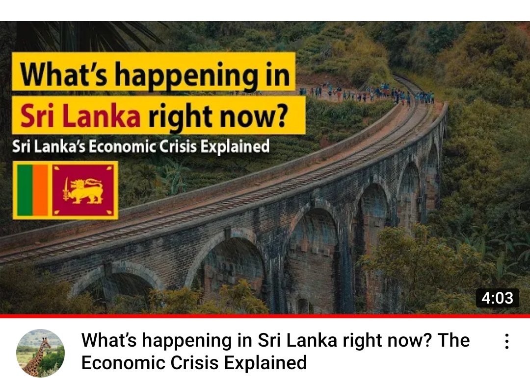 ap_chloe's tweet photo. Why is Sri Lanka in an economic crisis? 
How did the tax cuts, organic farming and tourism affect their foreign currency?

Watch this #SriLanka video less than 4 mins that explains the #EconomicCrisis

🇱🇰➡️https://t.co/1XoAoQaJuB https://t.co/8Li2bhLCrT