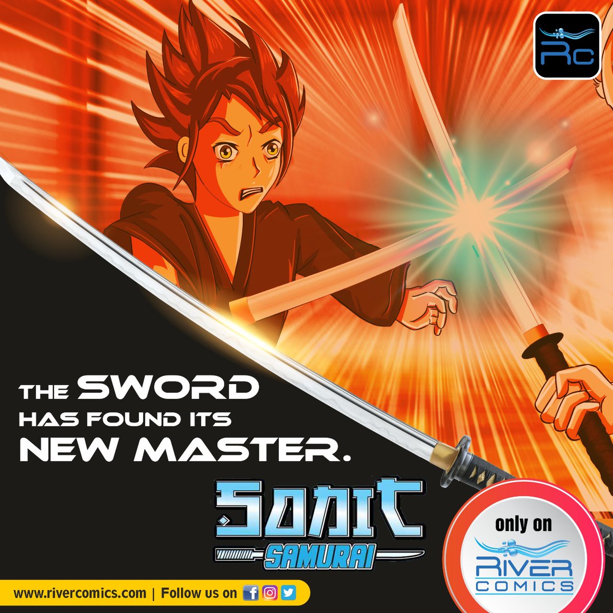 RiverComics's tweet photo. With their destinies entwined Yuuto proceeds to defend his people.

Watch #SonicSamurai only on the #RiverComics App!

#samurai #motiongraphics #comics #mangacomic https://t.co/iQNaF1XwHb