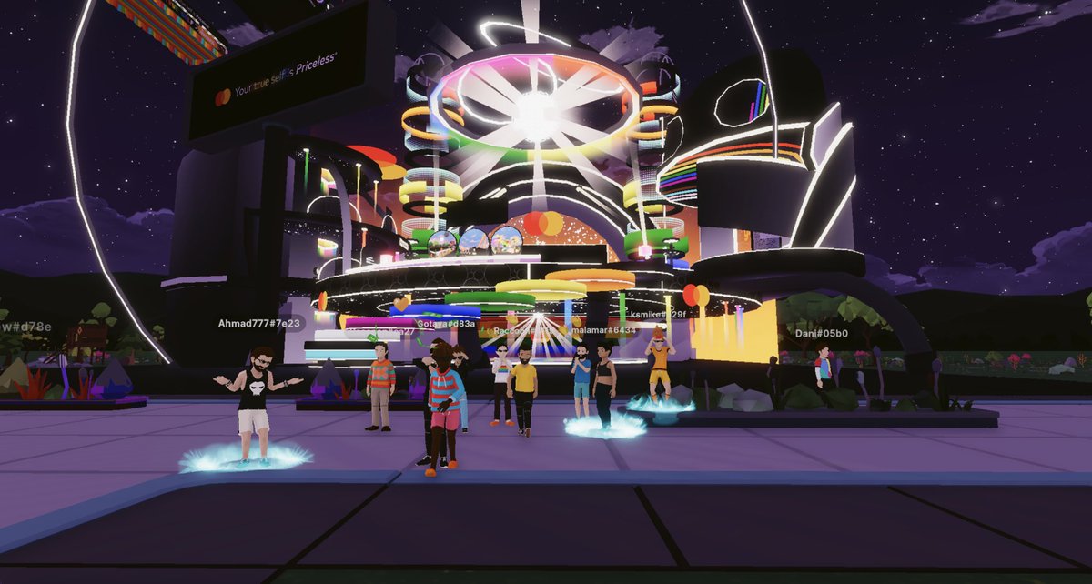 Pride never stops in the metaverse! Come visit the @mastercard #PridePlaza in #decentraland this week to catch tons speakers, music, and activities. Bring a friend and join us at priceless.com/pride when you’re not out at an IRL event! #ad