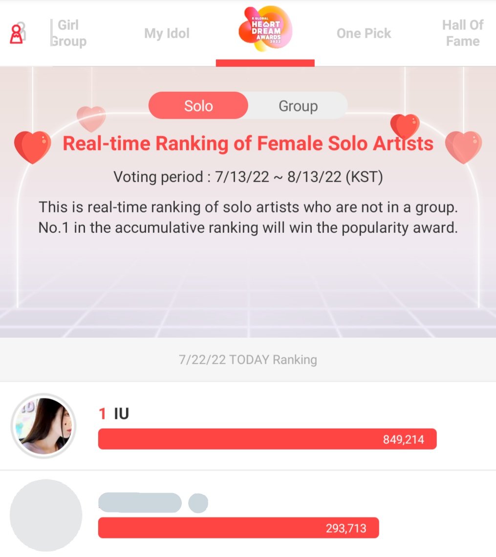 [#UAENA_vote] #IU #아이유 
🗳️ 2022 K Global Heart Dream Awards
D10 (07.22) – <a href="/_IUofficial/">아이유(IU)</a> 

#1  Accumulative Ranking (=)
#1  Real-time Ranking (=)

Good Job Uaenas! 🥰
