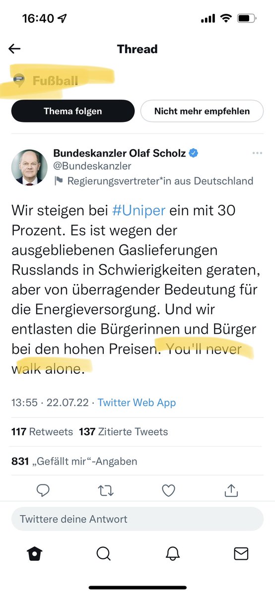 Und nun zum Sport…