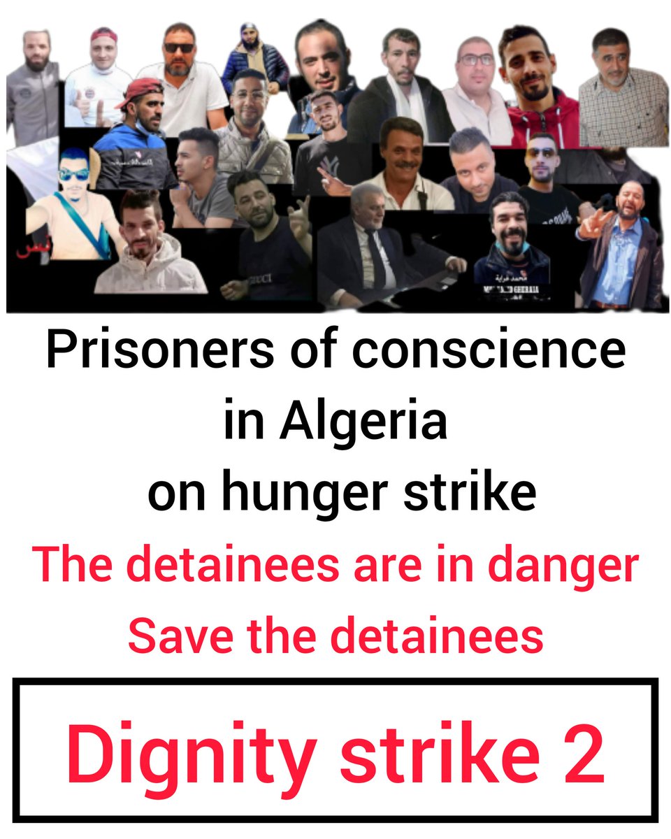 اليوم 17 من اضراب المعتقلين 
#إضراب_الكرامة_2
#hunger_strike_in_algeria_2
#dignity_strike_2
#greve_de_la_dignite_2