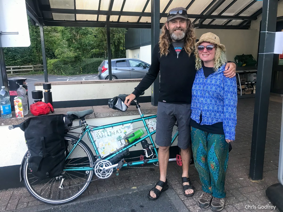 Great to meet the Free Wilders this evening as they passed through Okehampton on their 1000 mile naked charity ride from John o'Groats to Land's End! #RewildBritain #MIND #tandem #Dartmoor