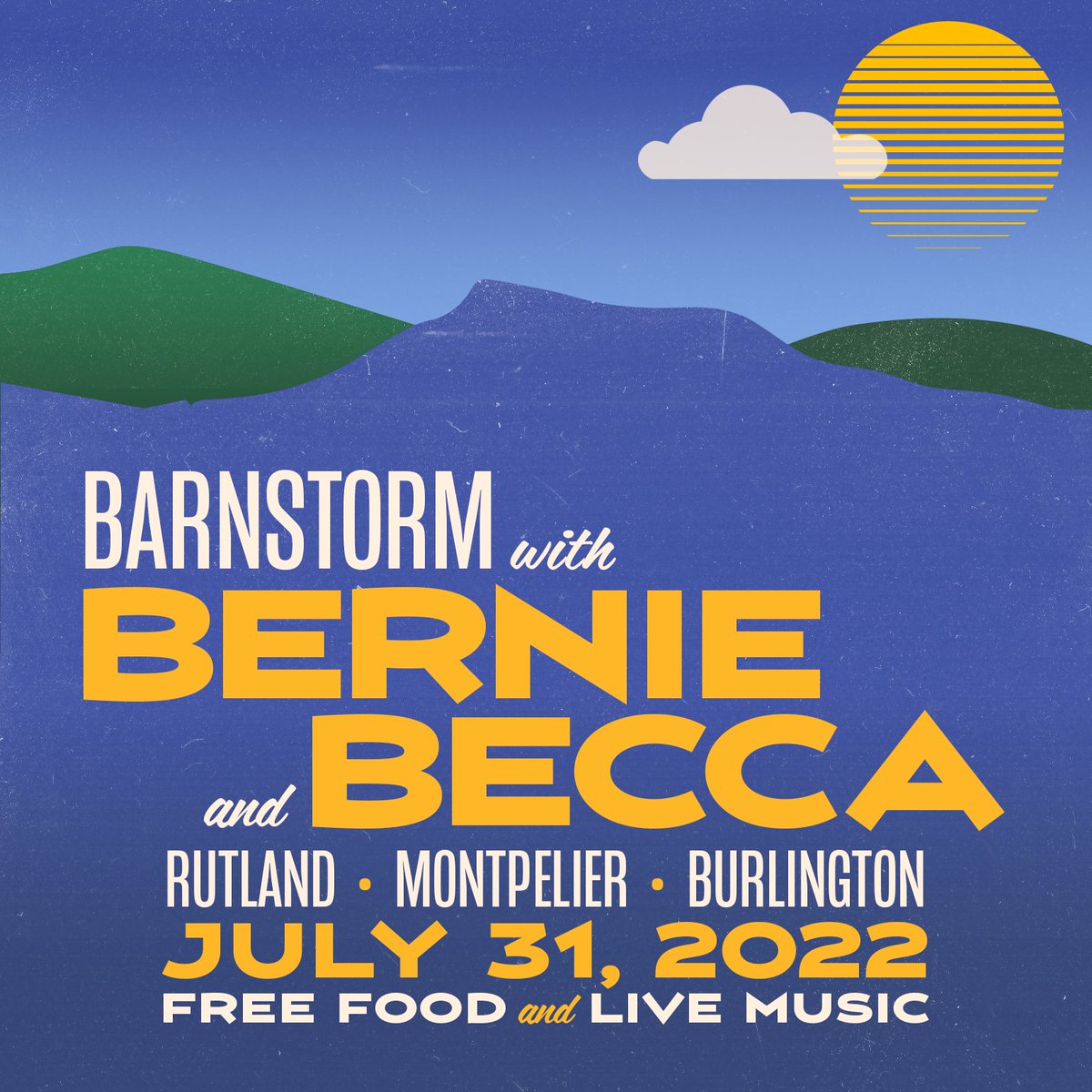 BeccaBalintVT's tweet photo. We are so excited to announce @BernieSanders and Becca's Barnstorm on July 31st! Join us for free food, live music, and a good time. Let's get Becca to Congress! 🪕🍔🎉

RUTLAND: https://t.co/P53W1KWW4Y
MONTPELIER: https://t.co/4COIxxv9A1
BURLINGTON: https://t.co/YPDn5EggkR https://t.co/kR1M6tcDBs