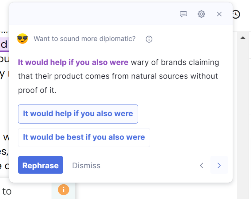 JayBuild100k's tweet photo. Grammarly... honestly, this is the worst feature you've created. And I can't even disable it. I don't want to sound more diplomatic!!!! #grammarly #softwarefail https://t.co/2wGCiln94H