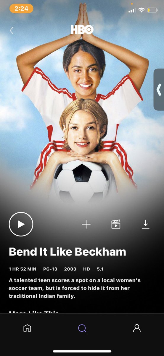 anisha1897's tweet photo. @hbomax I wanna know who thought it was a good idea to change the Bend it Like Beckham movie poster to this photoshopped disaster? https://t.co/qVnqTgabTX