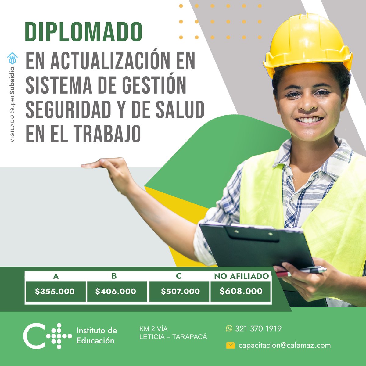 cafamaz's tweet photo. 📍El mundo empresarial cada vez propone nuevos retos 🤓

Aprende todo lo relacionado con la 👷🏻‍♀️👷🏾‍♂️Actualización por Ley del Sistema de Gestión Seguridad y Salud en el Trabajo - Resolución 312 de 2019.

Separa tu cupo 📲 321 370 1919 - 311 294 2301

#CafamazCompromisoSocial https://t.co/HgPzt1dUXD