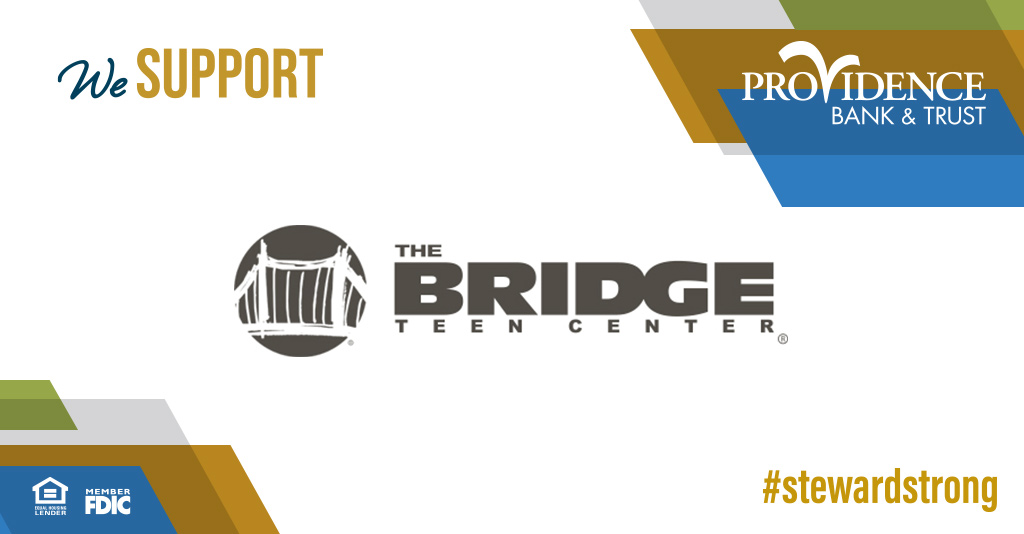 providencebank's tweet photo. In June we were proud to support @TheBridgeTC with our #stewardstrong program! This nonprofit community center provides teens with ongoing programs, resources & a place to find hope, purpose & direction. Learn more at https://t.co/gRtKP9KWZR https://t.co/fUNzLfXZ2q