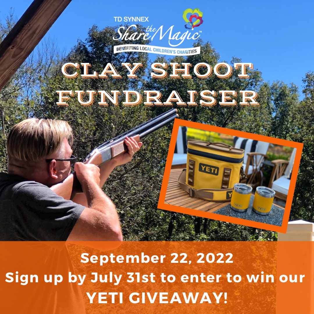Ready. Aim. Register! 

Our annual Clay Shoot Fundraiser is officially two months away! If you register your team by July 31st you'll be entered to win a YETI cooler giveaway. Registration link here! achildshaven.org/clay-shoot2022

#fundraiser #yeahthatgreenville #whatsgoingongvl