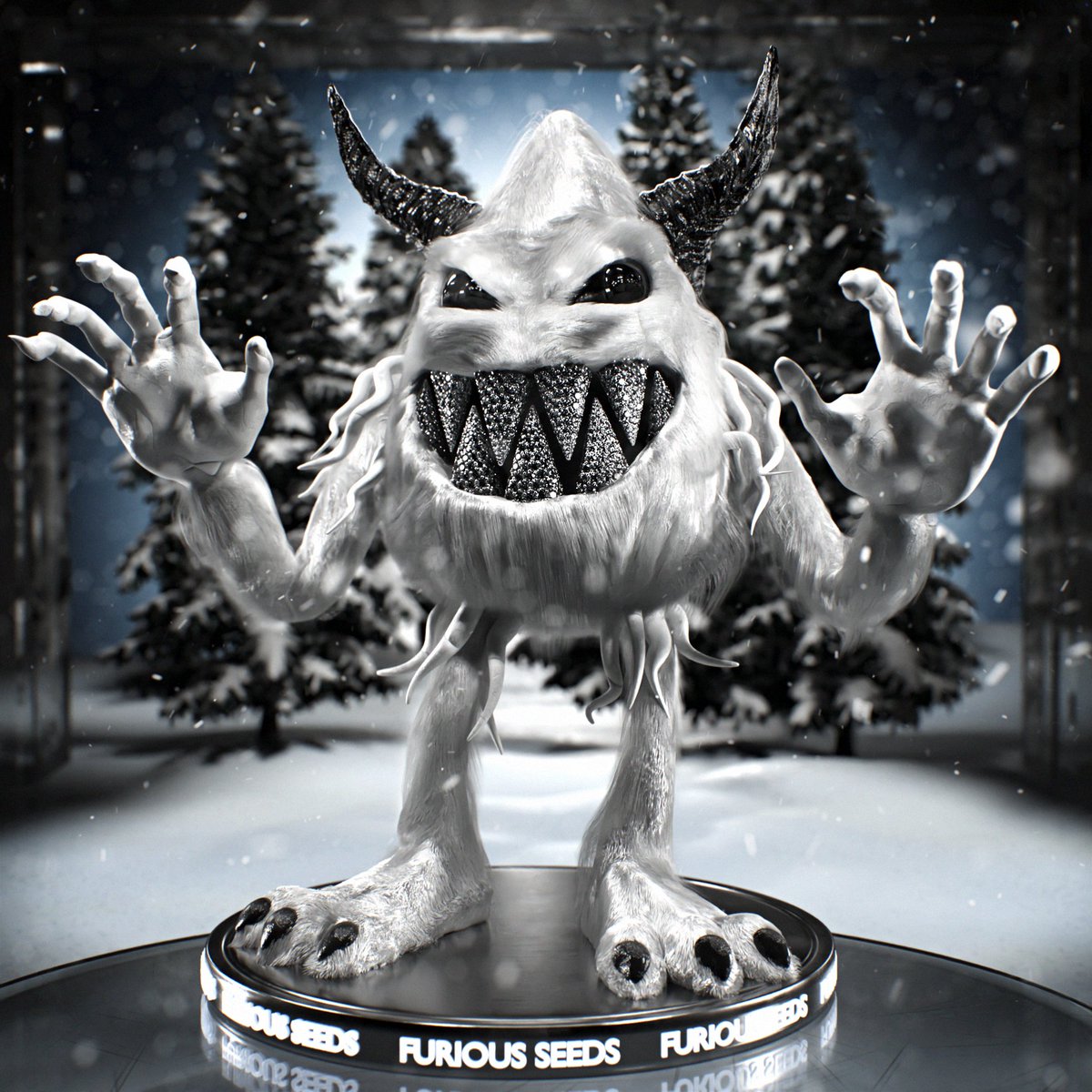 Furious Flowers (@furiousflowers) on Twitter photo The Snow Snatcher stalks its prey for hours before suffocating them in the snow... 
This is a 1/1 Scout General within the Furious Seeds collection! ❄️🏔️ The Snow Snatcher stalks its prey for hours before suffocating them in the snow... 
This is a 1/1 Scout General within the Furious Seeds collection! ❄️🏔️