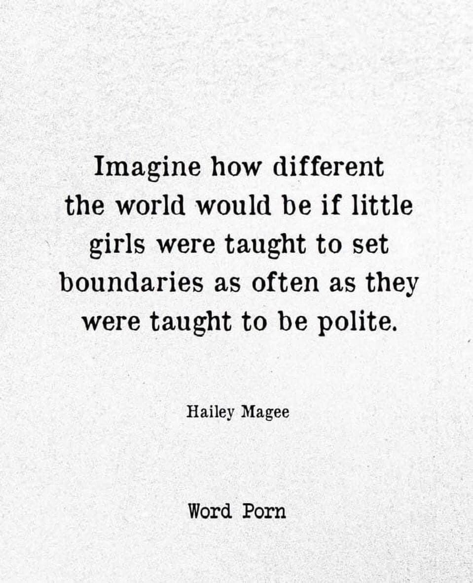 I teach Bea every day what her boundaries should be when it comes to her body. I drill it into her head, we talk about our bodies openly and she asks me questions and I will always answer honestly. Don’t be afraid to talk to your kids about sexual violence. It’s important!