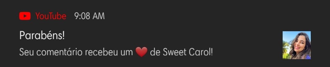 a sweet carol já curtiu um comentário meu 🙄