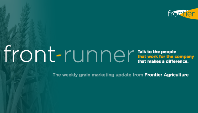 FrontierAg's tweet photo. We’ve just published the latest Frontrunner report. Read our weekly #grain marketing update or listen to the #podcast, covering #wheat, #oilseedrape, #pulses &amp; #fertiliser. https://t.co/E2uac4TeUU https://t.co/342q3Onlb1