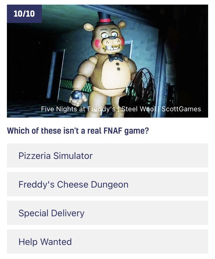 FNAF Quizzes