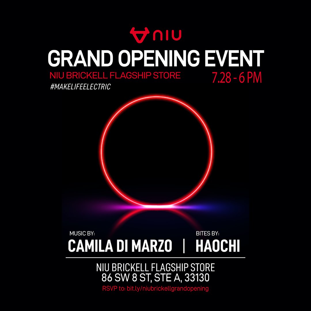 volvoshine's tweet photo. GM Y'all

Exciting news,

As you may know, the electric micro-mobility company @niuflorida is expanding to #Miami by opening a flagship retail store in Brickell City Center 🛴🚲🛵

As a Micro-mobility enthusiast, I am super excited to partner with them on this launch
1/3 https://t.co/Wf9bI6n340