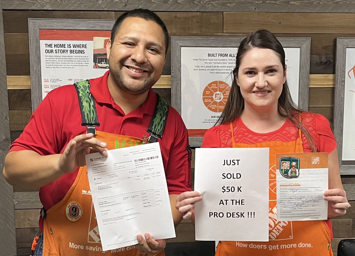 CarlMac01's tweet photo. Congratulations to Angel, PASA at 580, for closing a $50K sale!  Wow!  Thank you for driving Excellent Customer Service &amp; Creating Shareholder Value!  @jreed4401  @Darren_Frz @Heather_Ava1os @MatthewM_THD https://t.co/bU3BjsVqc3