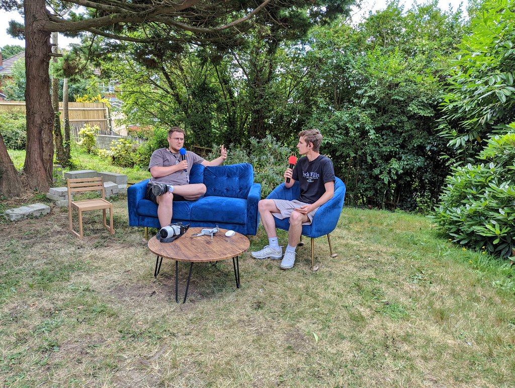 CHAOSDigitalUK's tweet photo. In 5 days our work experience students went from learning to be budding presenters to planning & directing discussion topics, posting on socials, setting the team challenge to running today's live broadcast. HUGE achievement...π https://t.co/7GqWmgMAnr