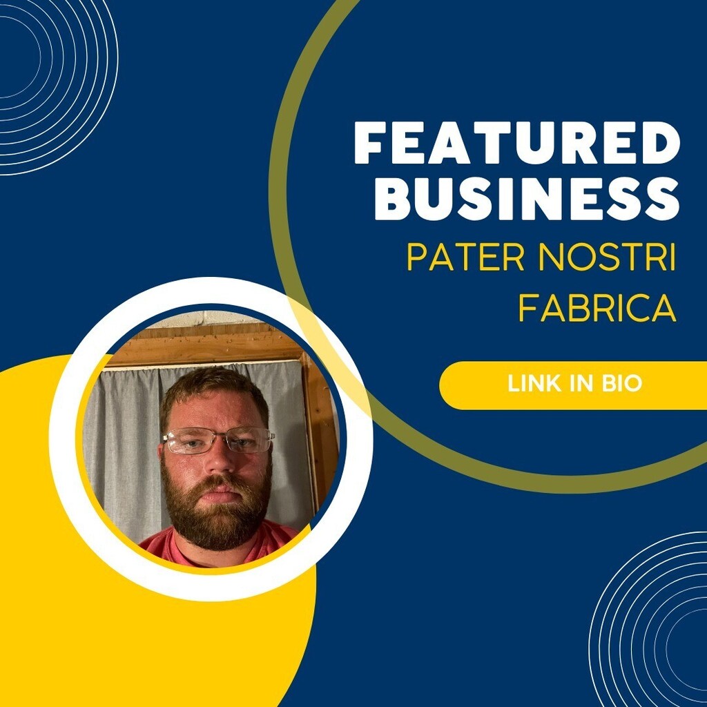 CatholicCeo's tweet photo. Today is the last day of the Catholic Business Expo!

Featured business: @pater_nostri_fabrica 

Zach is a knife maker. He named the company Pater Nostri Fabrica (our father’s fabrication) for the simple fact that he wouldn’t have this business without t… https://t.co/MqolSreddG https://t.co/bpDG3YHna6