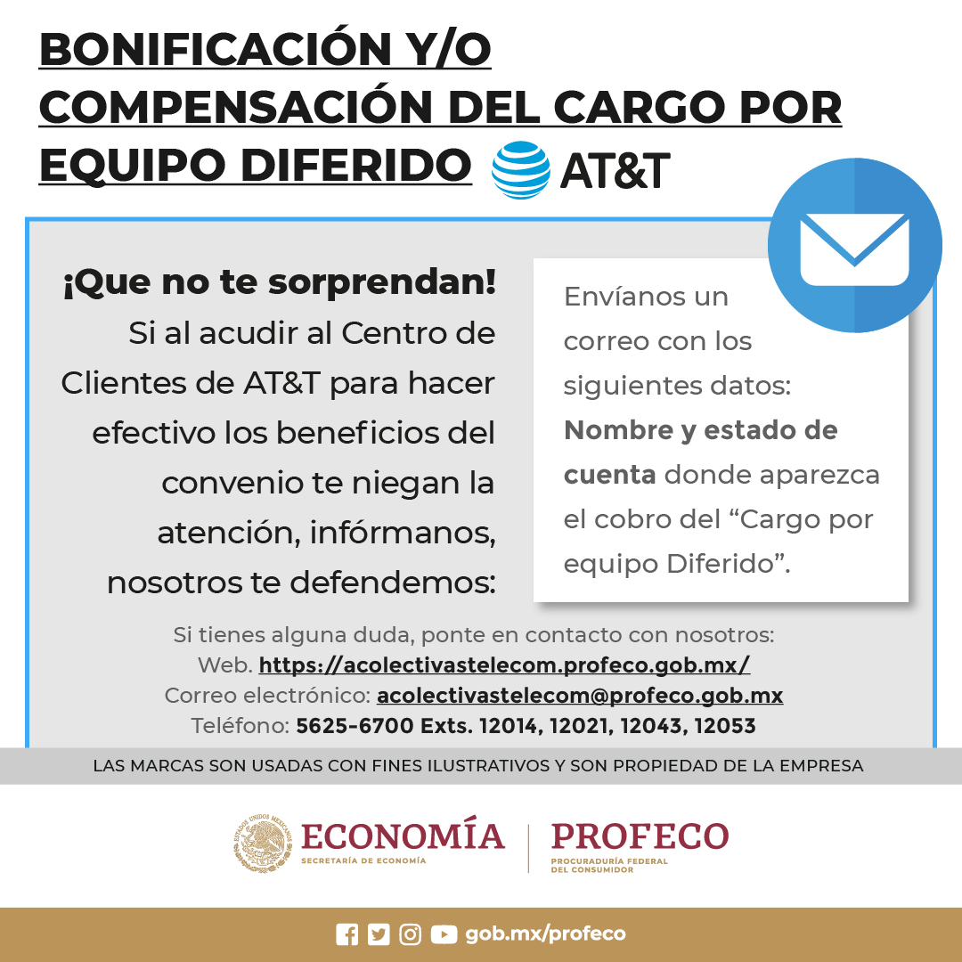 Profeco on Twitter "📱CONSUMIDOR Profeco informa que AT&T te