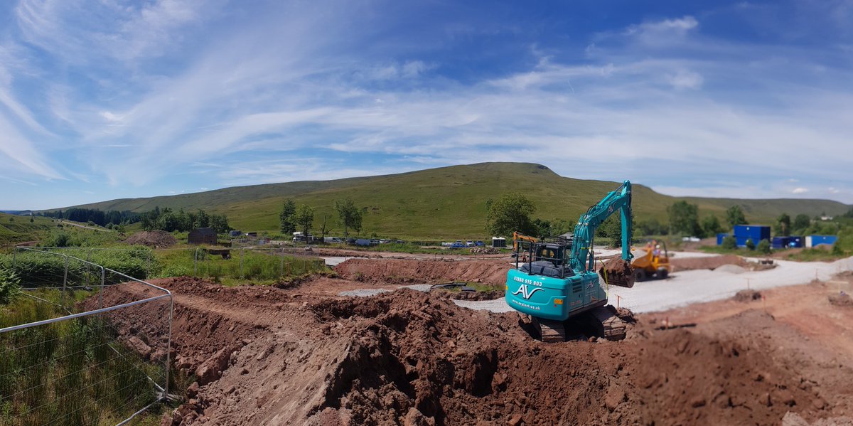 GGATProjects's tweet photo. Fantastic views from our site at Pont ar Daf, at the base of Pen y Fan @BreconBeaconsNP. Working for @NationalTrustCymru &amp; @EnconConstruct at the new car parking facailities at the Storey Arms site. Visit https://t.co/q7RAo54OhS 
#archaeology #partnership #heritage #development https://t.co/9YtHEeR8oY