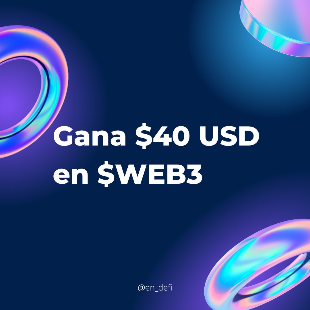 Defi_mex's tweet photo. ⚡️¿Nos ayudas a llegar a 7,000 followers ?⚡️

DeFi en español sorteara 40 $WEB3 (Aprox $80 USD) entre 2 personas. Lo único que tienes que hacer es darle RT a esté tweet y asegurarte de seguir a @en_defi y @archdefi  y listo.

Fecha final de participación: Viernes 29 de Julio https://t.co/ogyHMnYYE9